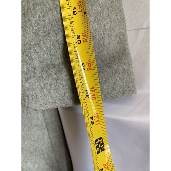 NWT Ann Taylor Womens XS Overcoat Grey Wool Blend Lined Polyester Belt Shawl - Picture 6 of 9